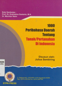 Image of 1000 Peribahasa Daerah Tentang Tanah/ Pertanahan Di Indonesia