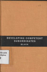 Image of Developing Competent Subordinates Black