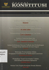Image of Jurnal Konstitusi Vol. 4 No. 2 Juni 2007