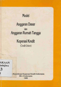Image of Model Anggaran Dasar dan Rumah Tangga Koperasi Kredit
