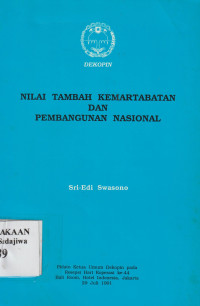 Image of Nilai Tambah Kemartabatan dan Pembangunan Nasional