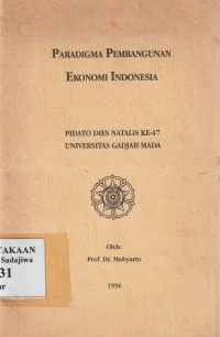 Image of Paradigma Pembangunan Ekonomi Indonesia
