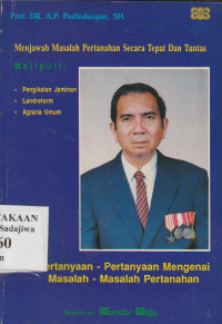 Image of Pertanyaan - Pertanyaan Mengenai Masalah - Masalah Pertanahan