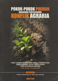 Image of Pokok-Pokok Pikiran Mengenai Penyelesaian Konflik Agraria