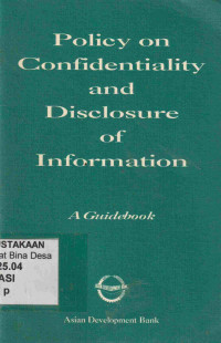 Image of Policy On Confidentiality and Disclosure Of Information