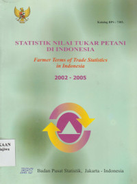 Image of Statistik Nilai Tukar Petani Di Indonesia 2002 - 2005
